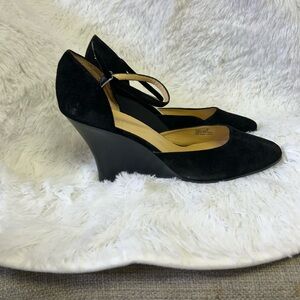 Black suede cloud walker, dress shoes, size 11 wide